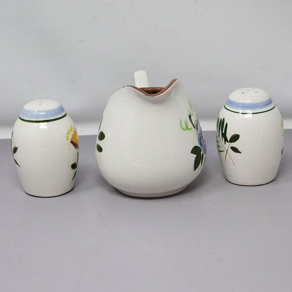 Vintage Stangl Handcrafted Earthenware Creamer & Salt Pepper Shakers Set - Picture 4 of 14